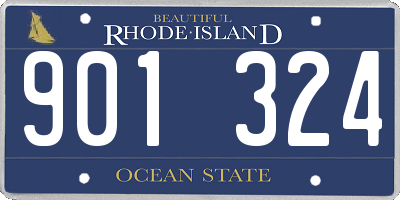 RI license plate 901324