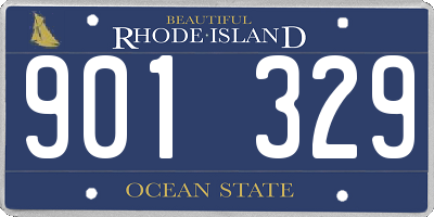 RI license plate 901329