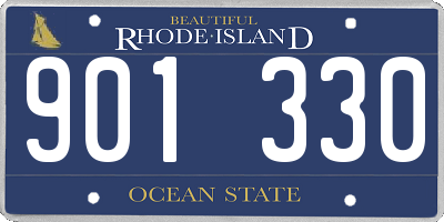 RI license plate 901330