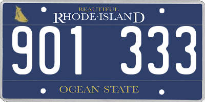 RI license plate 901333