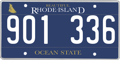 RI license plate 901336