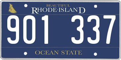 RI license plate 901337