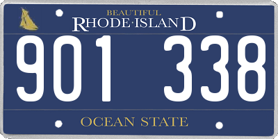 RI license plate 901338