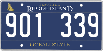 RI license plate 901339