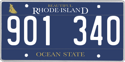 RI license plate 901340