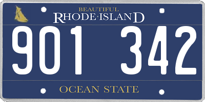 RI license plate 901342