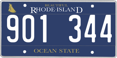RI license plate 901344