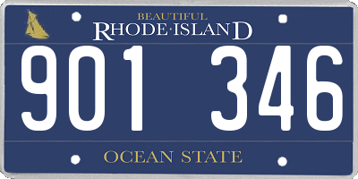 RI license plate 901346
