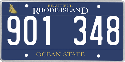 RI license plate 901348