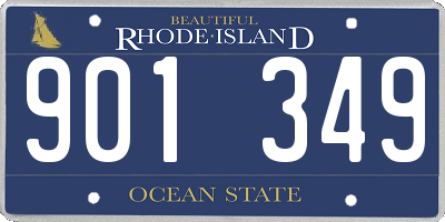 RI license plate 901349