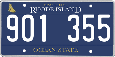 RI license plate 901355