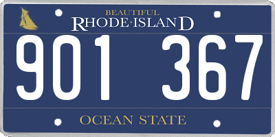 RI license plate 901367