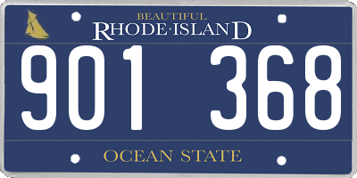 RI license plate 901368