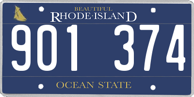 RI license plate 901374