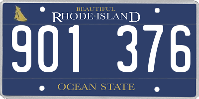 RI license plate 901376