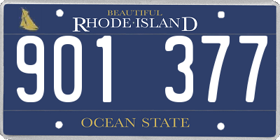 RI license plate 901377