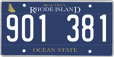 RI license plate 901381