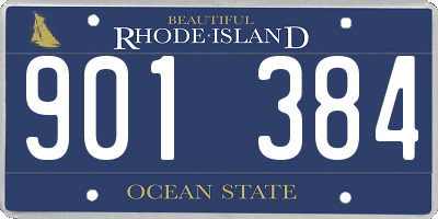 RI license plate 901384