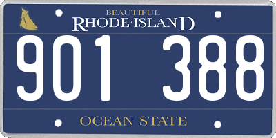 RI license plate 901388