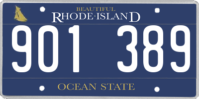 RI license plate 901389