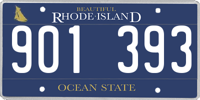 RI license plate 901393