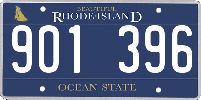RI license plate 901396