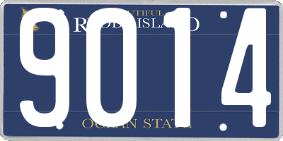 RI license plate 9014