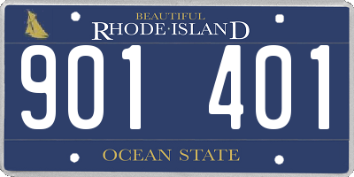 RI license plate 901401