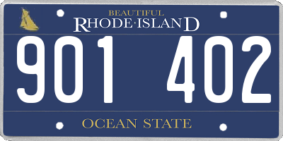RI license plate 901402