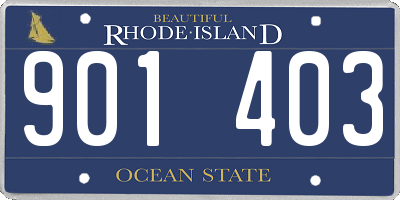 RI license plate 901403