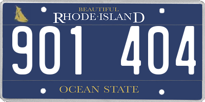 RI license plate 901404