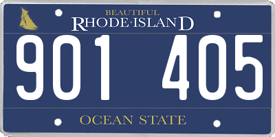 RI license plate 901405