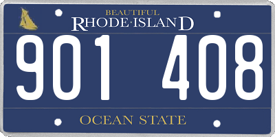 RI license plate 901408