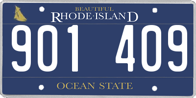 RI license plate 901409