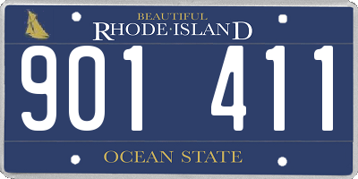 RI license plate 901411