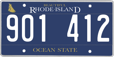 RI license plate 901412