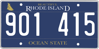 RI license plate 901415