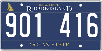 RI license plate 901416