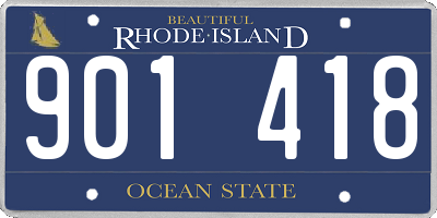 RI license plate 901418
