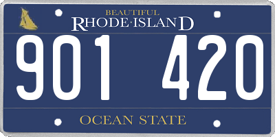 RI license plate 901420