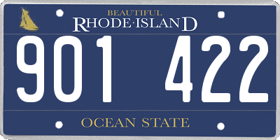 RI license plate 901422