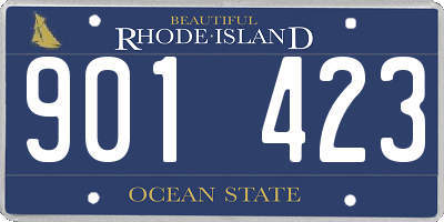 RI license plate 901423