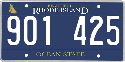 RI license plate 901425
