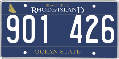 RI license plate 901426
