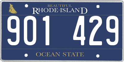 RI license plate 901429