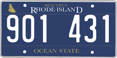 RI license plate 901431