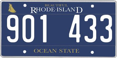RI license plate 901433