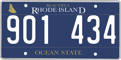 RI license plate 901434