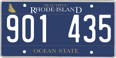 RI license plate 901435