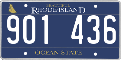RI license plate 901436